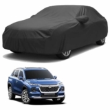 Sulfar 100% Water Resistant Car Body Cover Compatible with Mirror for Maruti Suzuki Grand Vitara (Triple Stitched, Full Bottom Elastic, Dark Grey)