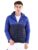 The Indian Garage co Navy Blue Regular Fit Colourblocked Hooded Puffer Jacket
