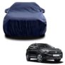 Sulfar 100% Water Resistant Car Body Cover Compatible with Mirror for MG ZS EV (Triple Stitched, Full Bottom Elastic, Navy Blue)
