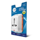 Wipro 3 Way Multiplug Adaptor with 1 Universal Sockets |Inbuilt Surge Protection & Power supply Indicator | Compact & Light weight | 6Amp Multiplug socket for Home, Office | Pack of 6 (White)