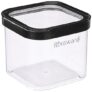 Floraware Food Safe Plastic Multiuse Square Fit-Lock Airtight Storage Jar,Containers for Kitchen Storage Set I Grocery Kitchen Container Set I Multipurpose Jar, 750 ml, set 1 BPA free, Black