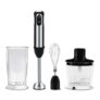 Wipro Elato FMB 204 Hand Blender with Chopper and Whisk|Powerful 200 Watt Copper Motor With Rust Free Steel Arm|3 in1 Multi-functional Mode|Four In One Blade-Churn, Whip,& Blend|Black|2- Year Warranty