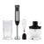 Wipro Elato FMB 204 Hand Blender with Chopper and Whisk|Powerful 200 Watt Copper Motor With Rust Free Steel Arm|3 in1 Multi-functional Mode|Four In One Blade-Churn, Whip,& Blend|Black|2- Year Warranty