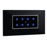 Smarteefi Touch 8 Port Modular Wifi Smart Switch Board, 8 Smart Switches, Compatible With Alexa & Google Home, Black (Size: 4M (146Mmx94Mmx40Mm))
