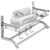 Zureni Folding Towel Rack for Bathroom 304 Grade Stainless Steel Wall Mount with Multipurpose Hooks & Hanger Bar Accessories and Fittings Shelf for Kitchen Washroom Wash Basin (Silver-1001A)