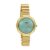 Sonata Poze 9 with Quartz Analog Green Dial IPG SS Cut fold Strap Watch for Women – SP80184YM02W