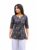 Pinkmint Women Printed Short Kurti | 3/4 Sleeve Casual Straight Kurta | Comfortable Ethnic Wear for Women (Pack of 1) Light Blue
