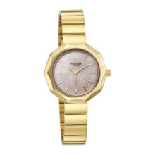 Sonata Poze 9 with Quartz Analog Pink Dial IPG SS Cut fold Strap Watch for Women – SP80184YM01W