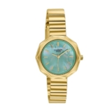 Sonata Poze 9 with Quartz Analog Green Dial IPG SS Cut fold Strap Watch for Women – SP80184YM02W