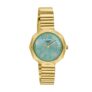 Sonata Poze 9 with Quartz Analog Green Dial IPG SS Cut fold Strap Watch for Women – SP80184YM02W
