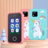 Toyfinity Mini Kids Small Smartphone Toy with Games : Dual Cameram Kids, Touch Screen, Multiple Games Mode, Small Smart Phone for Fun and Learning Blue