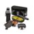 CELLO Gemini Lunch Box Gift Set of 3 Pieces with Bag for Office Use Black | 300ml x 2 Steel Round Containers, 500ml x 1 Oval Container with 600 ml Water Bottle, Leak Proof Tiffin Set for School Travel