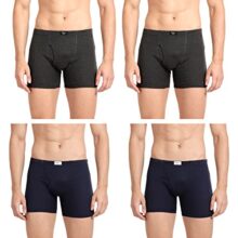 Pepe Jeans Innerwear Cotton Solid Trunk for Men – XL (Pack of 4) Charcoal Melange