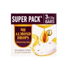 Bajaj Almond Drops Moisturising Soap, 125 gm (Pack of 3)