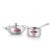 Crystal Trival Triply Stainless Steel 3 Pc Cookware Set (Kadhai/Wok- 24 Cm with Steel Lid & Tea/Milk Saucepan-16 Cm) Induction and Gas Stove Compatible, Even and Fast Cooking, Silver