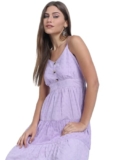 Tokyo Talkies Women Purple Tiered Strappy Dress