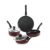 Cello Prima Non Stick Sauce/Milk Pan Combo, 4Pcs, Cherry, Aluminium, Red