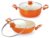 Nirlon Non-Stick Induction Ceramic Cookware Set, 2-Pieces, Orange