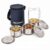SignoraWare Fine Meal Stainless Steel Lunch Box | Airtight & Leakproof Lid | Compact & Lightweight | Tiffin for Office, School & Travel Use (300ml x 3 | Set of 3 | Steel)