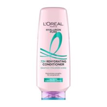 L’Oreal Paris Hyaluron Pure 72H Rehydrating Conditioner – Unscented, 175ml | Ideal for daily hydration & post-shampoo care. Provides 72H hydration, leaving all hair types tangle-free & lightweight.