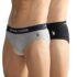 Pepe Jeans Innerwear Men’s Solid Brief (Pack of 2) (CLB02-02_Black_Black-100-105)