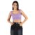 bearbrother Women’s Ribbed Square Neck Sleeveless Crop Tank Top(Tank,Purple,L)