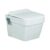 BonKaso Premium Wall Hung Ceramic Rimless One Piece Commode (White) | S Trap Western Toilet with Soft Close Seat | Water Closet for Bathroom/Lavatory | Siphonic Flush System (15.2 x 20 x 14.2 Inches)