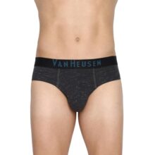 Van Heusen Men Briefs – Cotton Elastane – Superior Comfort, Soft Touch, Textured_20007_Charcoal_M