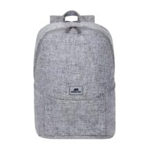 RivaCase Anvik Lightweight Urban Backpack 7962 Water Resistant Tweed Fabric Dual Zipper Backpack 2 Main Compartments Bottle Pocket Accessories Pockets Padded Shoulder Strap fits Laptops Upto 15.6″
