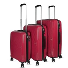 F Gear Eagle Pp03 Rosebud Hard-Sided Luggage Set Of 3 Spinner Trolley Bags (50, 60 & 70 Cm)