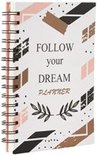 Amazon Brand – Solimo Daily Planner And Organizer, To Do List, Undated Hard Bound Planner, Laminated Covers, 150 Pages (Follow Your Dream),Black