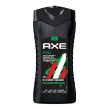 Axe Africa 3 In 1 Body, Face & Hair Wash for Men, Long-Lasting Refreshing Mandarin & Sandalwood Fragrance for Up To 12hrs, Natural Origin Ingredients, Removes Odor & Bacteria, No Parabens, Dermatologically Tested, 250ml