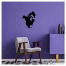 Kayra Decor North America Map Wall Stencil for Painting, Art and Craft – Size 12 inch x 12 Inch.