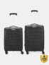 ARISTOCRAT CHROMA 8W(N) STROLLY Set of 2 (Small 55cm | Medium 65cm) 360 BLACK Cabin & Check-in Set 8 Wheels – 26 Inch