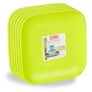 Décor EcoLite Bamboo Dinner Plates | Non Toxic Reusable Dishwasher Safe Dinner Plates | Eco-Friendly Large Size Dinnerware Gift Set – Set of 6, Lime