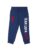 US Polo Assn. Knitted Cotton Joggers for Boys – Mid Rise, Regular Fit, Brand Printed Joggers for Kids – 12T, Blue
