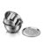Wonderchef Modena Stainless-Steel Bowl with Strainer, Grater | Multi-Slot Lid for Fine/Coarse Grating | Food-Grade, Non-Corrosive, Sturdy | Anti-Skid | 1-Year Warranty