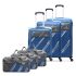 Aristocrat Trigon Hexa Luggage Set Of 6 | 3 Trolley Bags (Cabin 55Cm + Medium 69Cm + Large 79Cm) & 3 Duffle Bags 52Cm For Travel | 5 Years International Warranty (Navy Blue)