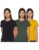 Amazon Brand – Symbol Women’s Cotton Stretch Regular Fit Round Neck Sleeveless T-Shirt (Combo Pack of 3) (TS-6 Cont_Black & DK Green & Mustard_4XL)