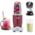 Wonderchef Nutri-blend Activ Mixer Grinder Blender, Smoothie Maker, 500W 22000 RPM 100% Full Copper Motor, 2 Unbreakable Jars, SS Blades, 2 Year Warranty, Recipe book by Chef Sanjeev Kapoor, Red