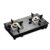 Lifelong Gas Stove 2 Burner | Premium Brass Burners, Glass Top, Manual Ignition | Square Pan Support, ISI Certified LPG Stove for Modular Kitchen | Black, 1 Year Warranty