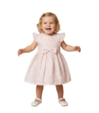 A.T.U.N. (ALL THINGS UBER NICE) Baby Girls Premium Cotton Party Dress | Beautiful Embroidery with Comfortable Breathable Fit Party, Photoshoot, Birthday, Casual Outdoor Wear for Kids Light Pink