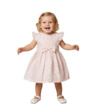 A.T.U.N. (ALL THINGS UBER NICE) Baby Girls Premium Cotton Party Dress | Beautiful Embroidery with Comfortable Breathable Fit Party, Photoshoot, Birthday, Casual Outdoor Wear for Kids Light Pink