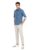 U.S. POLO ASSN. Men Blue Spread Collar Printed Casual Shirt