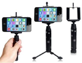 Fotopro EP-2 Aluminum Alloy Retractable Pocket Tripod for Smart Phone & Digital Camera (Silver)