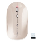 Zebronics Poise Rechargeable Wireless Mouse, Dual Mode (2.4Ghz + Bt), Upto 1600 Dpi, Silent Operation, 4 Buttons, Comfortable & Ergonomic, For Mac | Laptop | Computer (Pearl White)