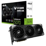 ASUS TUF Gaming GeForce RTX 5070 12GB GDDR7 OC Edition Gaming Graphics Card (PCIe 5.0, HDMI/DP 2.1, 3.125-slot, Military-Grade Components, Protective PCB Coating, axial-tech Fans)