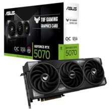 ASUS TUF Gaming GeForce RTX 5070 12GB GDDR7 OC Edition Gaming Graphics Card (PCIe 5.0, HDMI/DP 2.1, 3.125-slot, Military-Grade Components, Protective PCB Coating, axial-tech Fans)