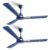 LONGWAY Wave P2 1200 mm/48 inch 400 RPM Ultra High Speed 3 Blade Star Rated Anti-Dust Decorative Ceiling Fan 2 Years Warranty (Silver Blue, Pack of 2)