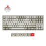 Keychron C1 Pro 8K QMK Wired Custom Mechanical Keyboard, TKL Layout Launcher Support with Hot-Swappable Super Red Switch, PBT Keycaps Compatible for Mac Windows Linux